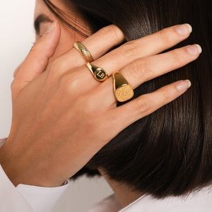 ‘95 Sterling Silver Signet Ring size 5